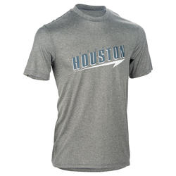 TEE SHIRT DE BASKETBALL HOMME DEBUTANT/ CONFIRME FAST TARMAK HOUSTON GRIS