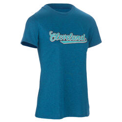 TEE SHIRT FAST DE BASKET FEMME POUR DEBUTANTE/CONFIRMEE CLEVELAND BLEU