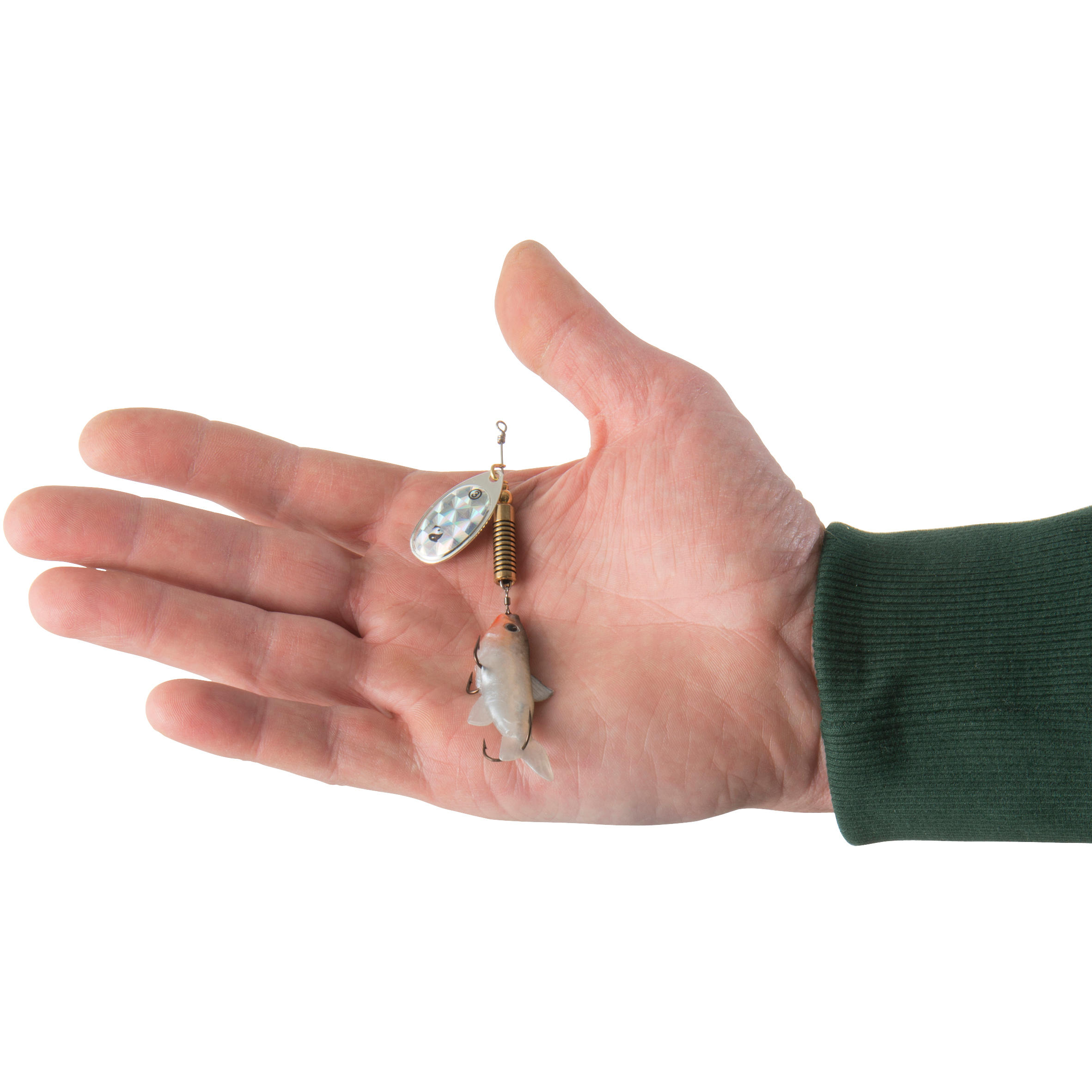 CUILLÈRE TOURNANTE VAIRONNÉE PÊCHE AUX CARNASSIERS WETA n° 3 NATUREL