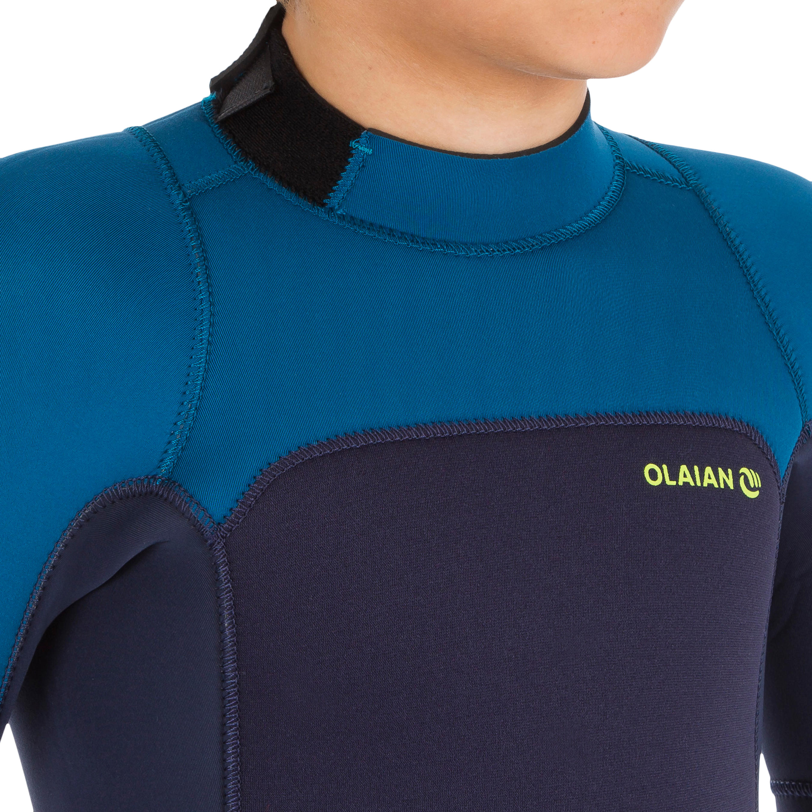 Child's surfing wetsuit 4/3 mm Neoprene - 500 CW Blue - OLAIAN