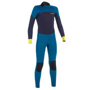 ODIJELO ZA SURFANJE 500 OD NEOPRENA 4/3 mm DJEČJE PLAVO/ŽUTO