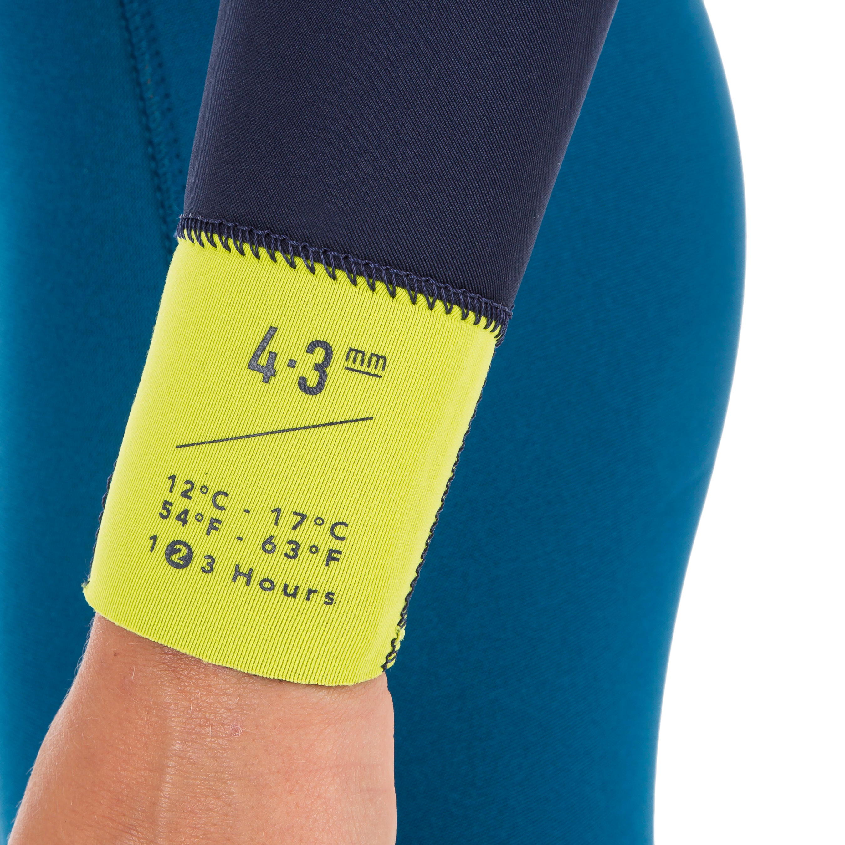 Child's surfing wetsuit 4/3 mm Neoprene - 500 CW Blue - OLAIAN