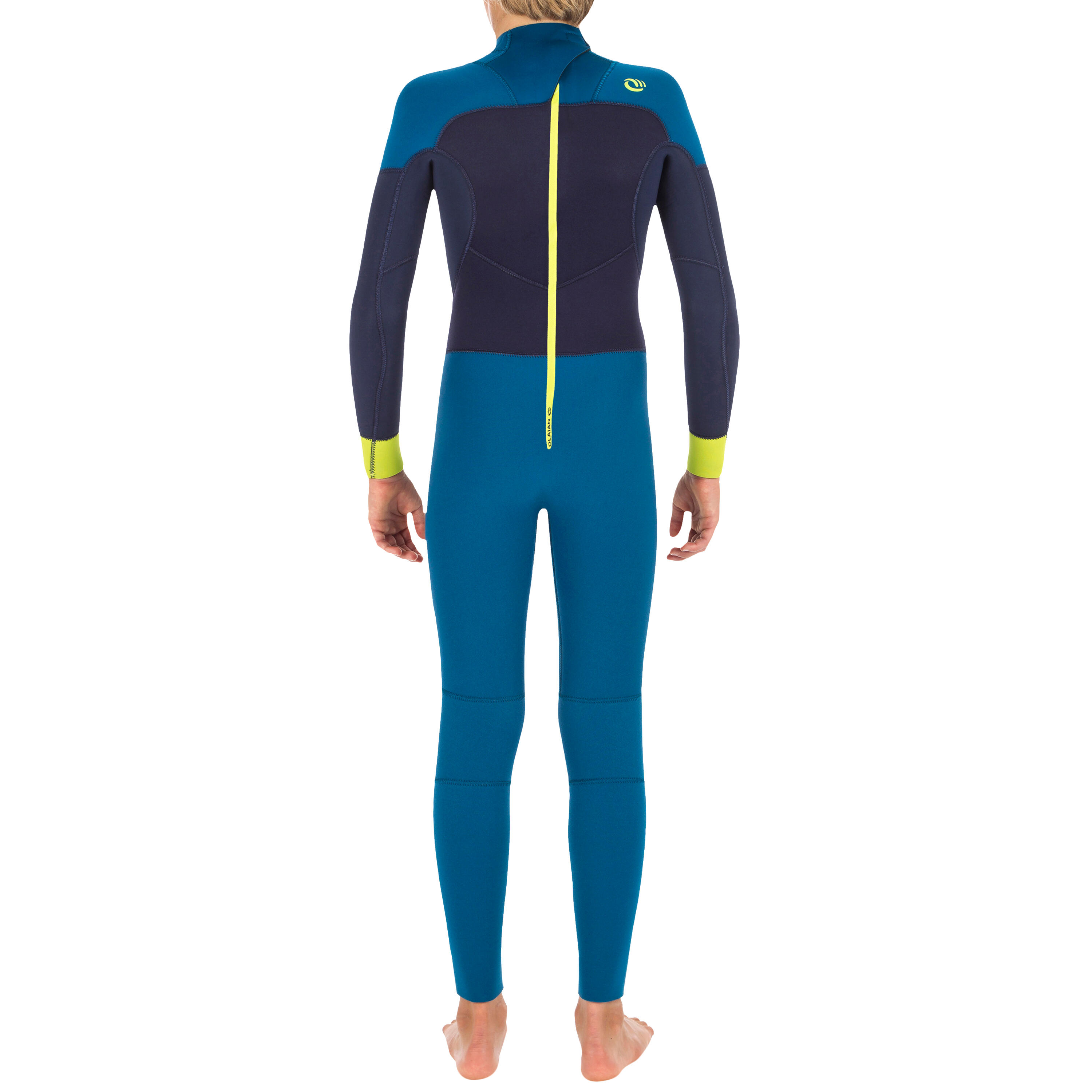 Child's surfing wetsuit 4/3 mm Neoprene - 500 CW Blue - OLAIAN