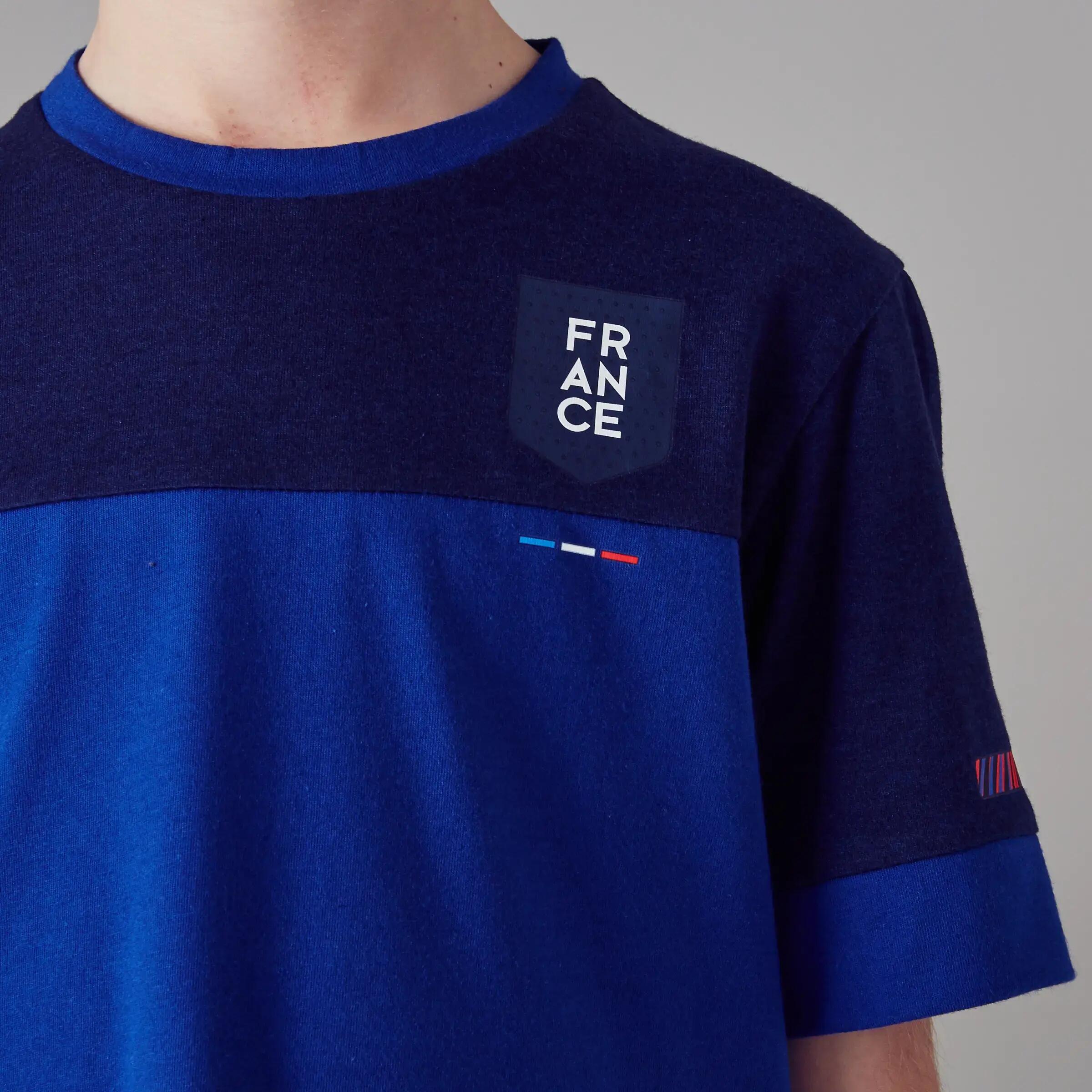 FF100 Kids' Football France T-Shirt - Blue 6/13