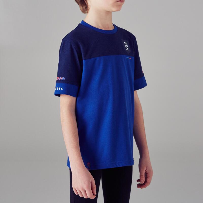 T-shirt de football enfant FF100 France bleu