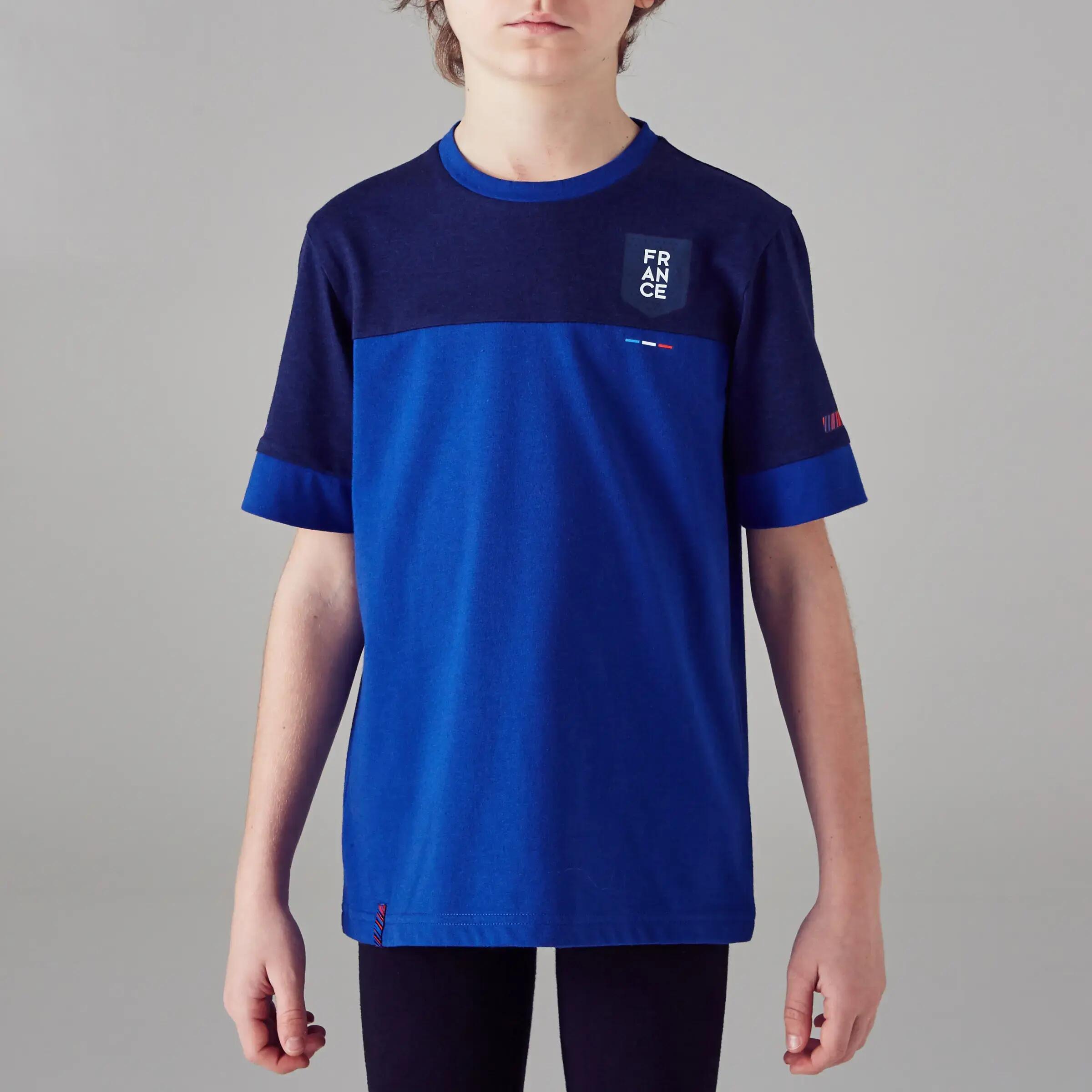 FF100 Kids' Football France T-Shirt - Blue 2/13
