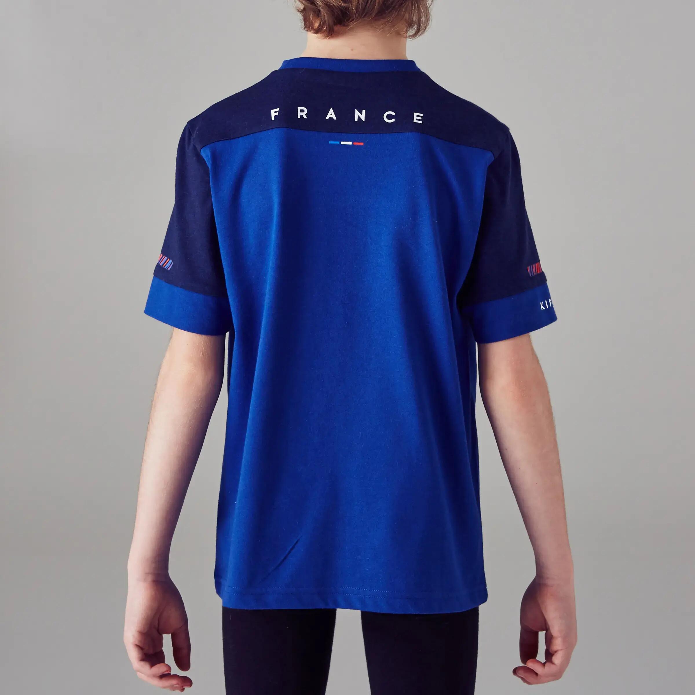 FF100 Kids' Football France T-Shirt - Blue 4/13