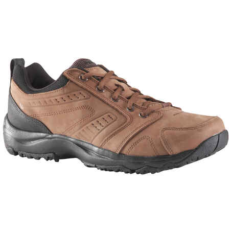 Nakuru Comfort Men's Fitness Walking Shoes - Brown Leather