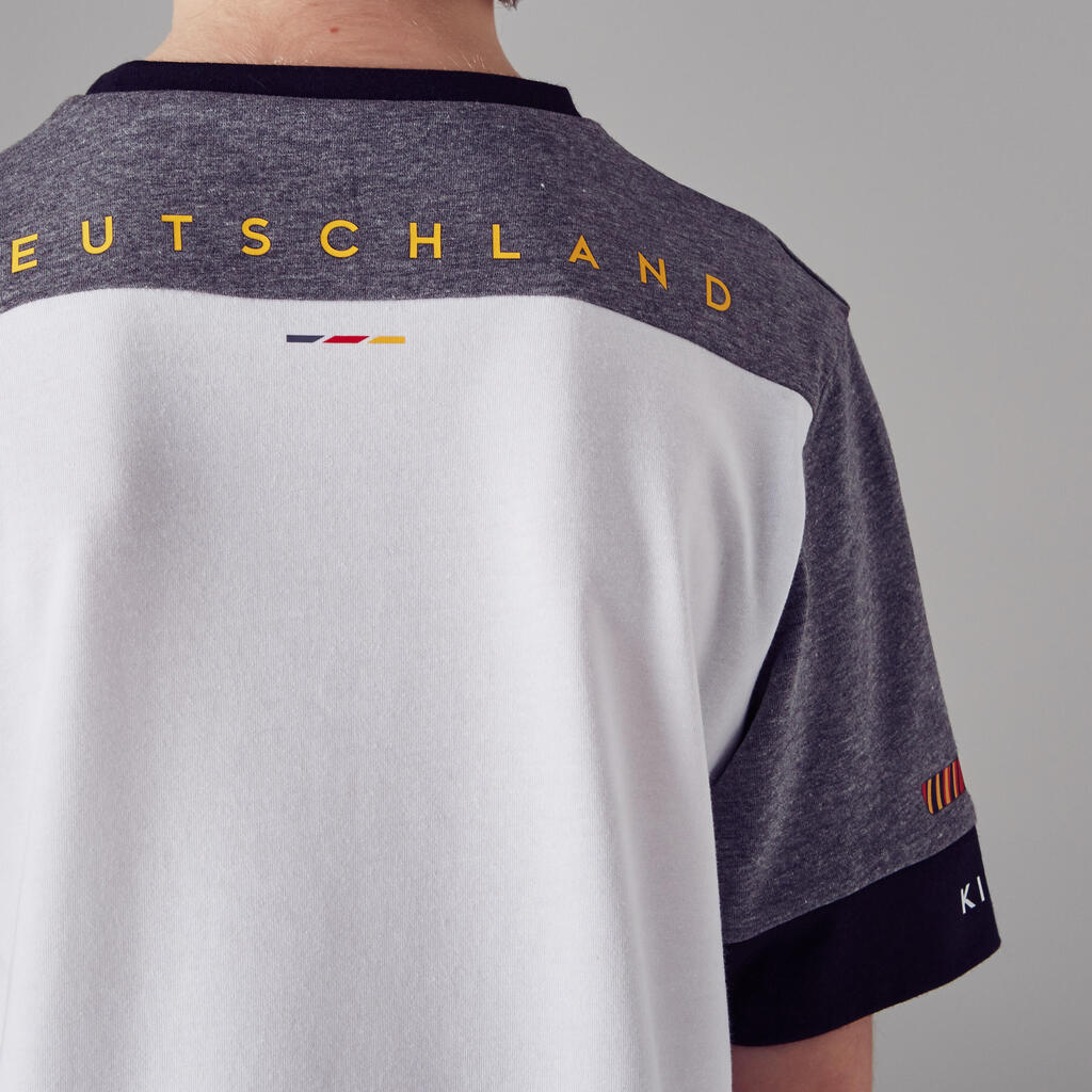 Fußballtrikot Kinder FF100 Deutschland weiß