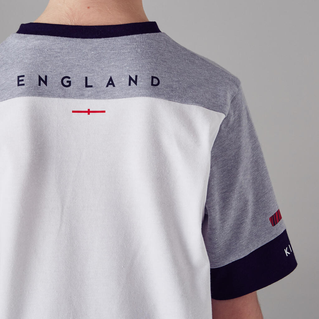 Fußballshirt FF100 England Kinder weiß