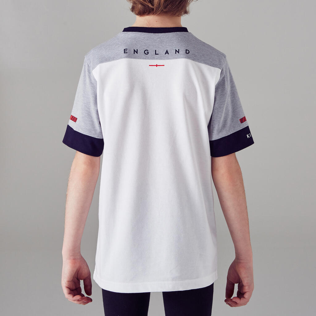 Fußballshirt FF100 England Kinder weiß