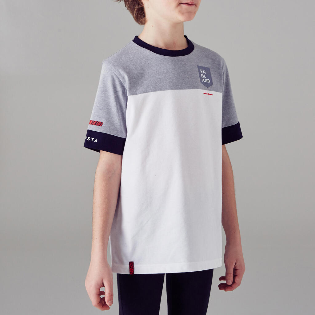 Fußballshirt FF100 England Kinder weiß