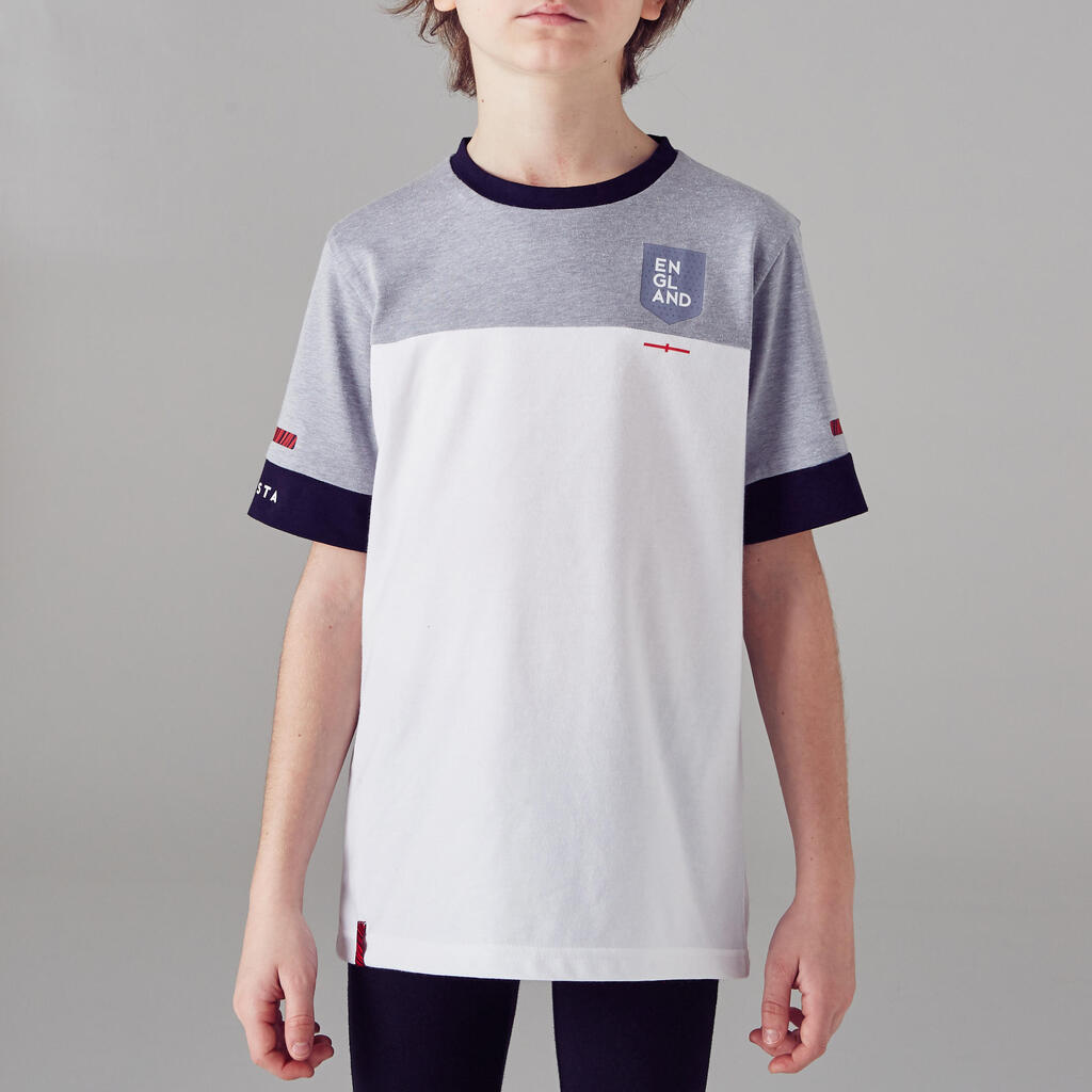 Fußballshirt FF100 England Kinder weiß
