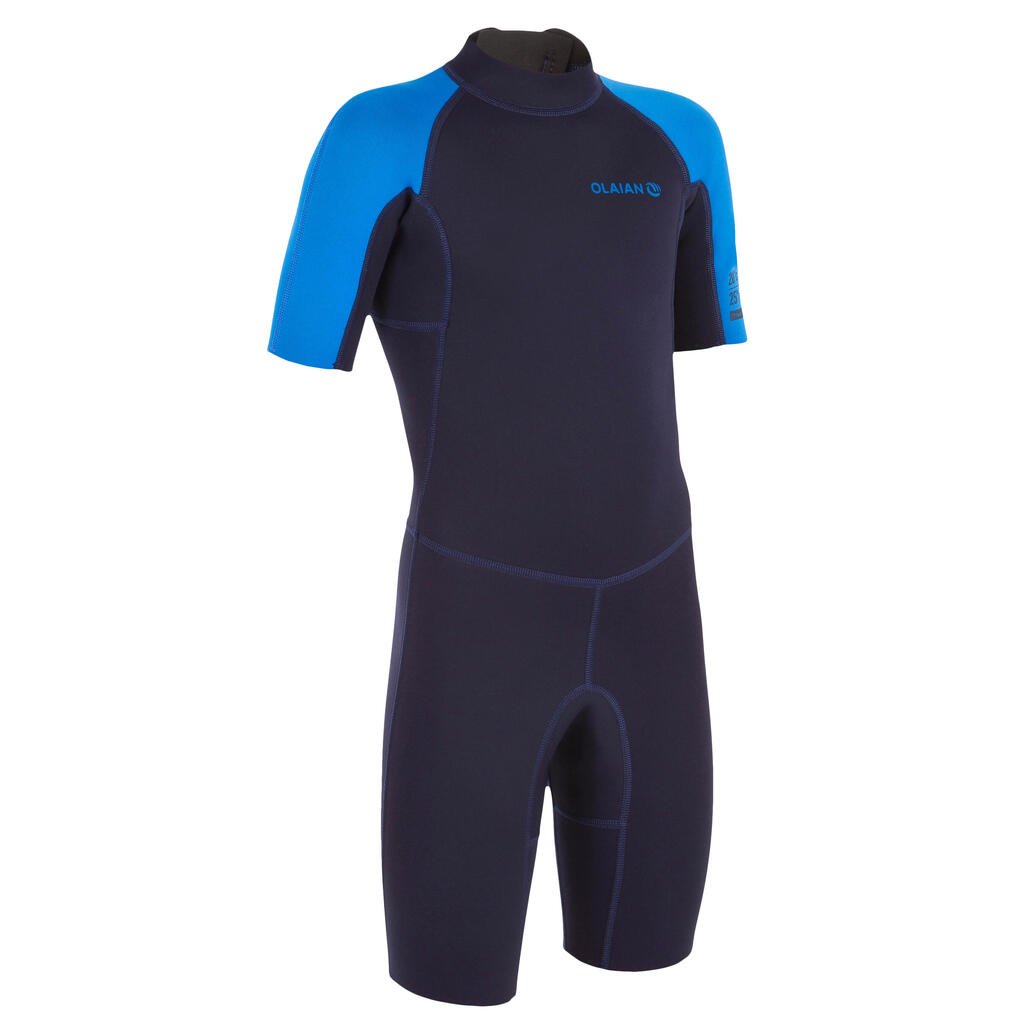 100 kid's 1.5mm neoprene blue Shorty Surfing wetsuit