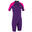 Gyerek szörfoverall 100-as, rövid száras, 1,5 mm-es neoprénből, lila, rózsaszín