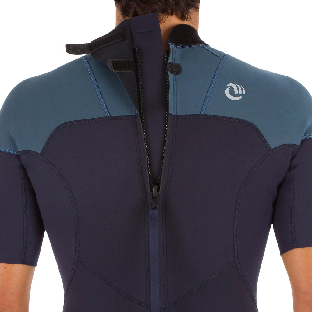 Combinaison Surf Shorty 500 stretch Néoprène homme bleue