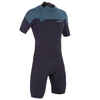 Men's stretchy neoprene Surfing wetsuit shorty 1.5 mm 500 - Blue/grey