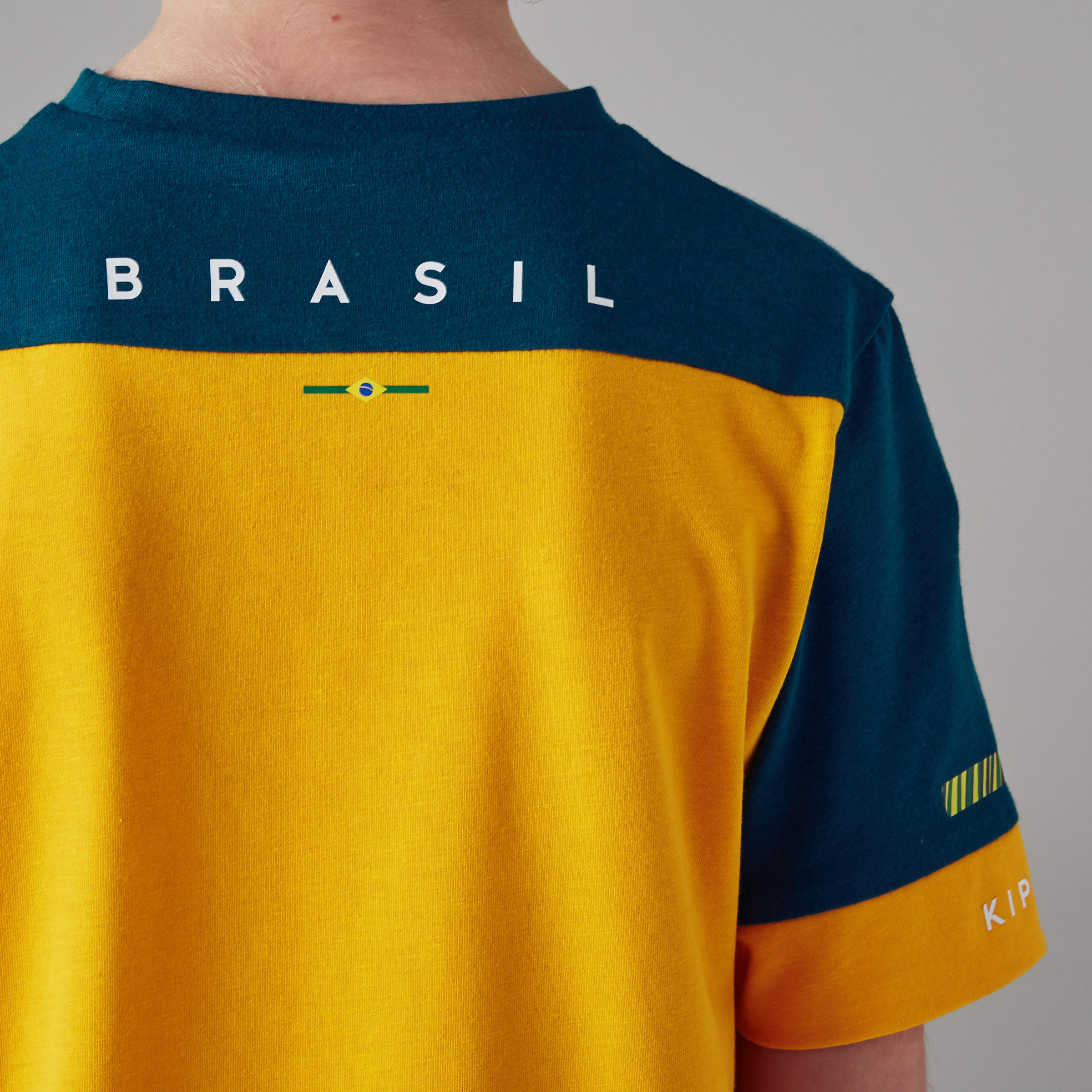 T-shirt de Futebol Criança FF100 Brasil 7/13