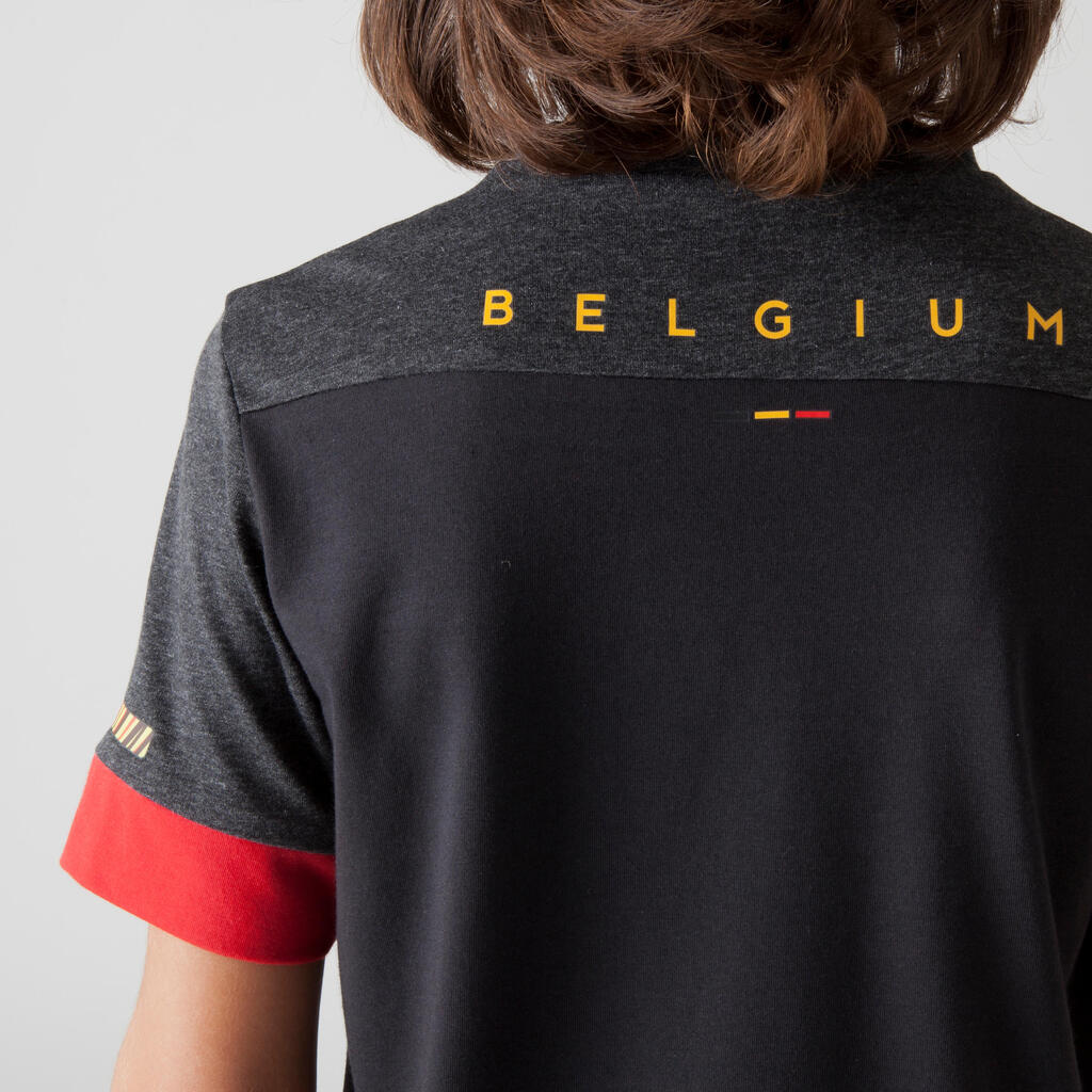 Fußballshirt FF100 Belgien Kinder schwarz