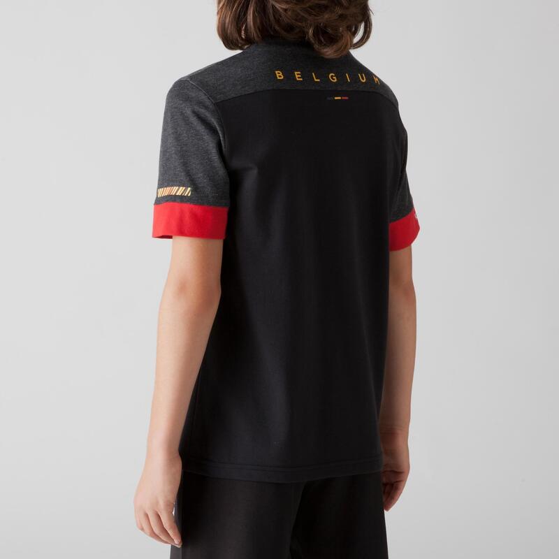 Fußballshirt FF100 Belgien Kinder schwarz