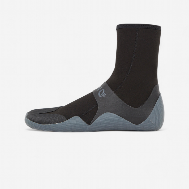 Chaussons surf Bottillons 500 Néoprène Zip mm noir gris pour les