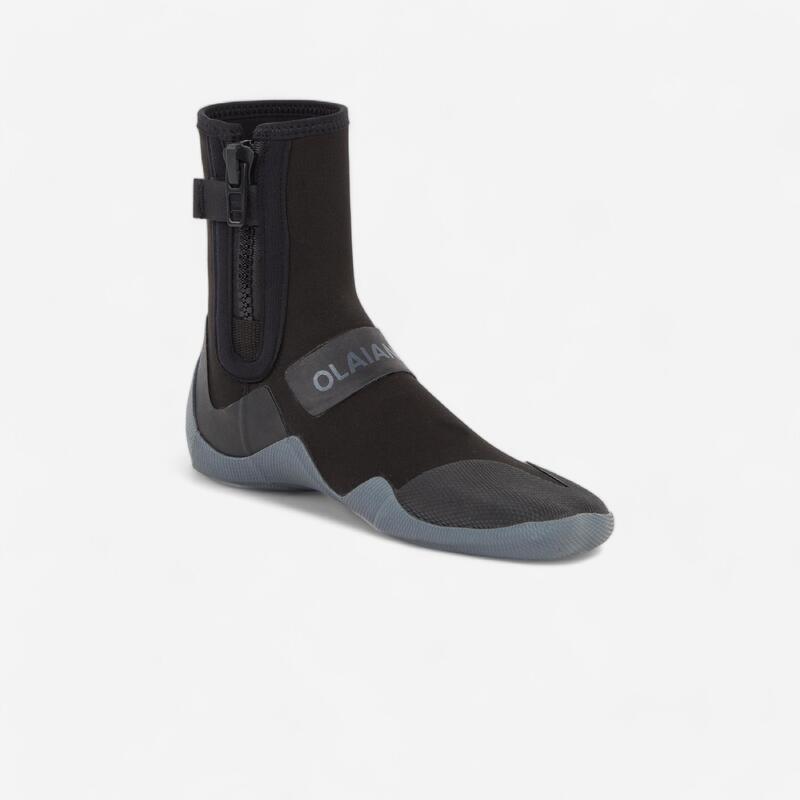 Neoprensocken Surfen Neopren 3 mm Zip 500 schwarz/grau