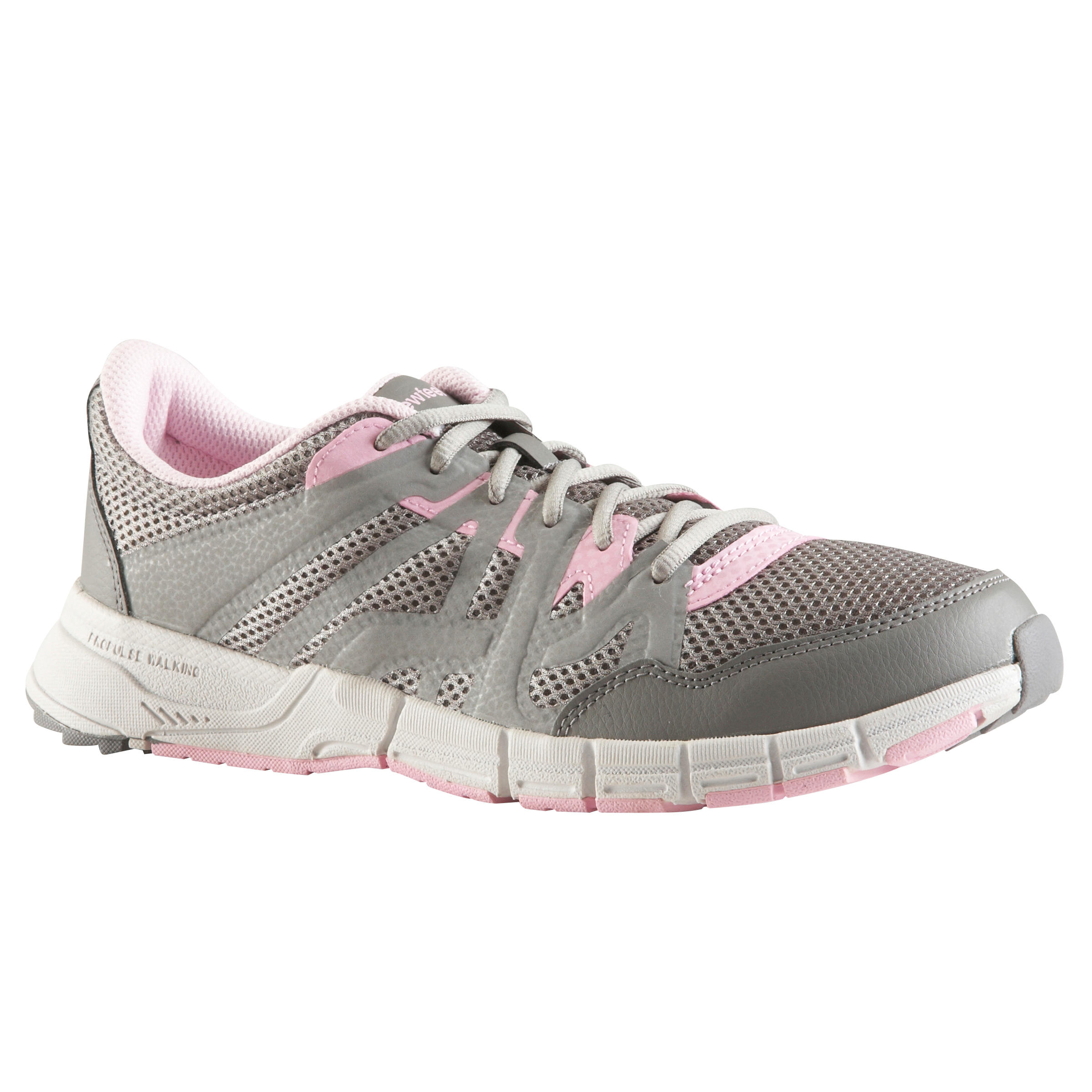 NEWFEEL Propulse Walk 200 Women's Fast Walking Shoes - Light Grey/Pink