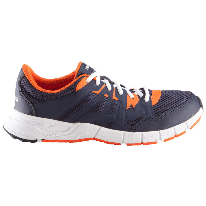 Propulse Walk 200 men's power walking shoes - navy/orange/white - Decathlon