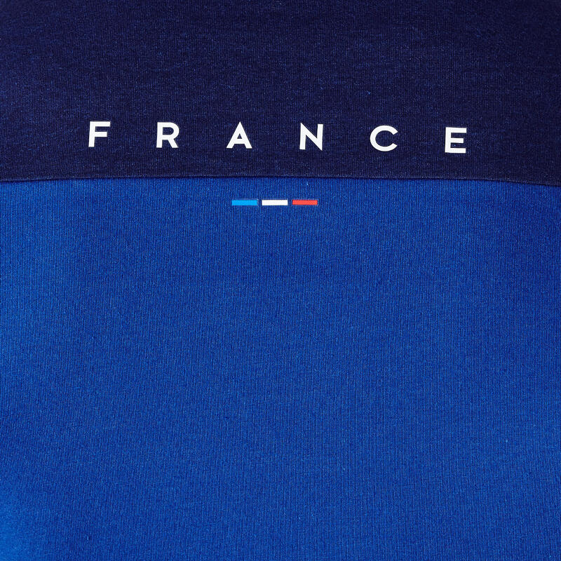 Tricou Fotbal FF100 Franța Albastru Damă 