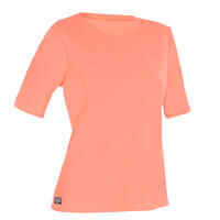 WATER T-SHIRT anti UV surf Short-sleeved women coral fluo