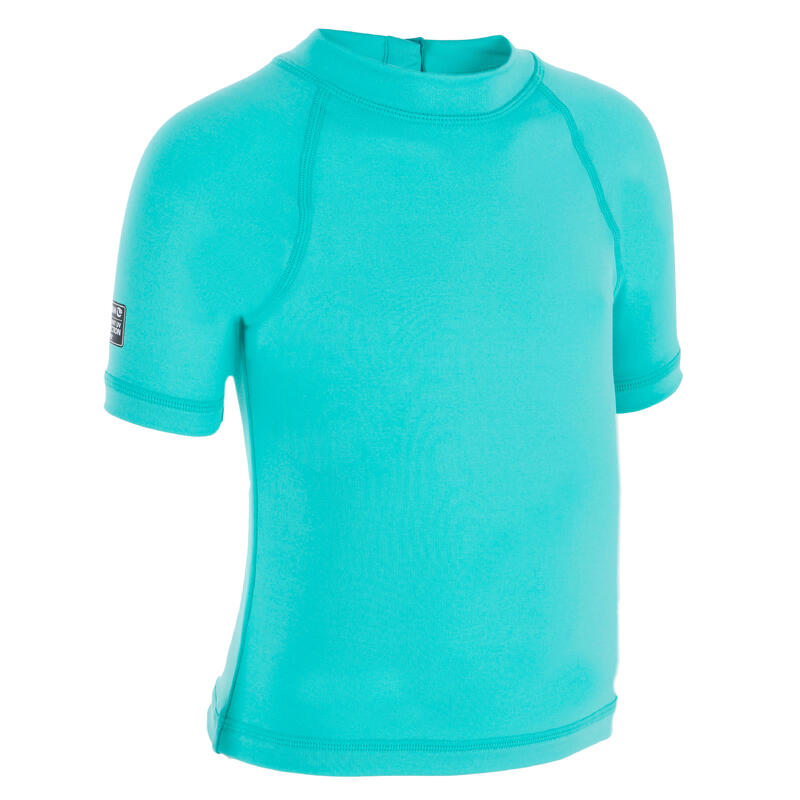 100 Baby's Short Sleeve UV Protection Surfing Top T-Shirt - Turquoise