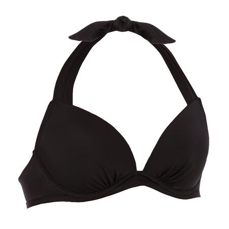 Haut de maillot de bain femme push up avec coques fixes ELENA NOIR