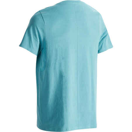 520 Regular-Fit V-Neck Gym & Pilates T-Shirt - Blue Brittany Print