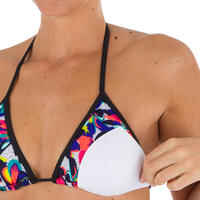 Women's Sliding Triangle Swimsuit Top with Removable Padded Cups - Street