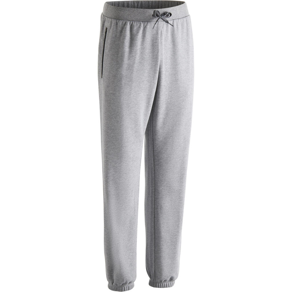 Jogginghose 500 Herren hellgrau meliert