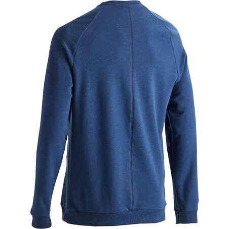 Sudadera 500 gimnasia y pilates hombre azul oscuro 