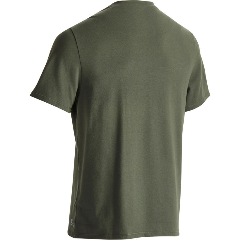 T-Shirt 500 regular manches courtes gym et pilates homme kaki chiné T-Shirt 500 regular manches courtes gym et pilates homme kaki chiné