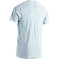 520 Men's V-Neck Slim-Fit Gym & Pilates T-Shirt - Blue Print
