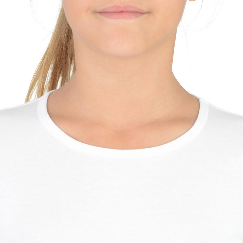 camiseta blanca manga larga niño decathlon