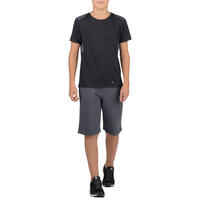 500 Boys' Short-Sleeved Gym T-Shirt - Grey/Black