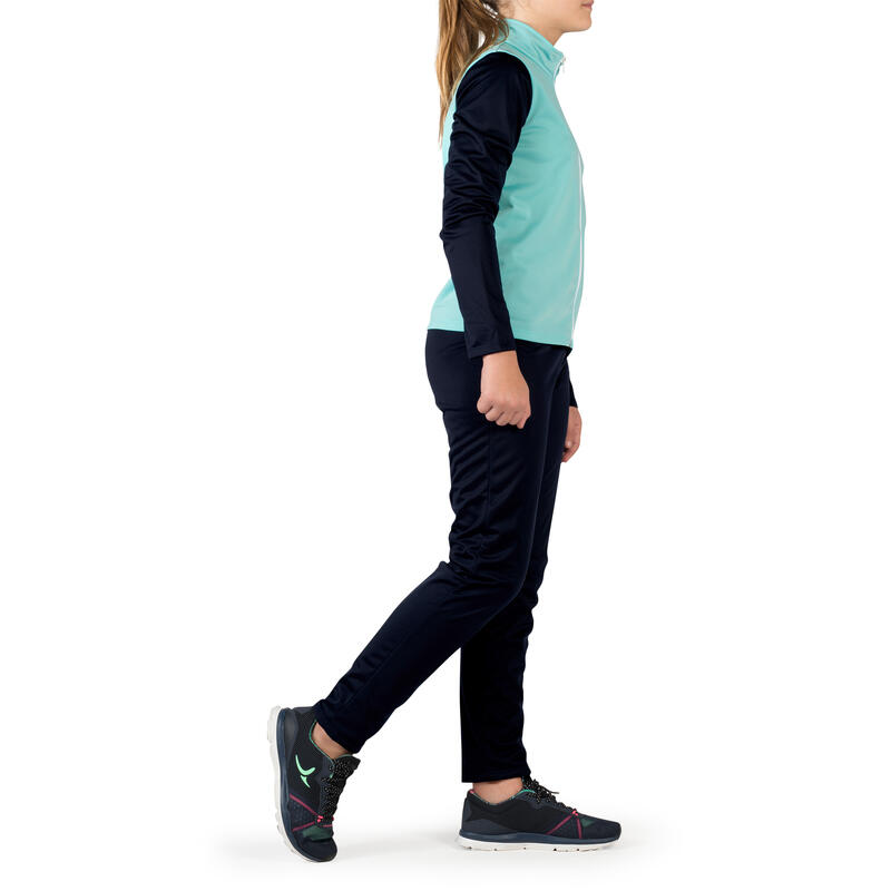 Gym Y Jimnastik Esofman Takimi Kiz Cocuk Mavi Domyos By Decathlon