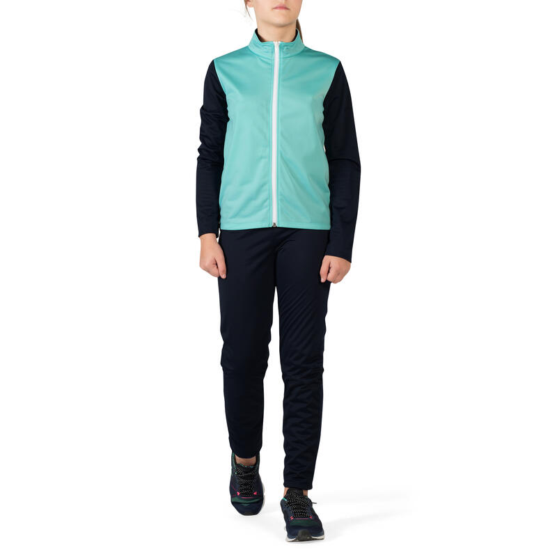 Gym Y Jimnastik Esofman Takimi Kiz Cocuk Mavi Domyos By Decathlon