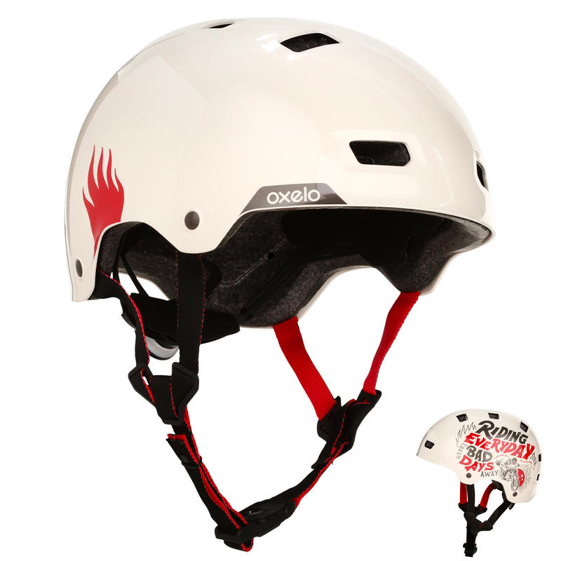 Casque patin roulettes, planche roulettes, trottinette vélo MF540 BAD DAYS crème Casque patin roulettes, planche roulettes, trottinette vélo MF540 BAD DAYS crème