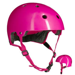 Casque roller skateboard trottinette vélo PLAY 3 rose