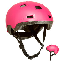 Шлем для катания на роликах, скейтборде, самокате детский розовый B100 Oxelo