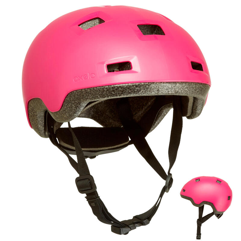 Dětská helma na in-line brusle a skate B100 růžová