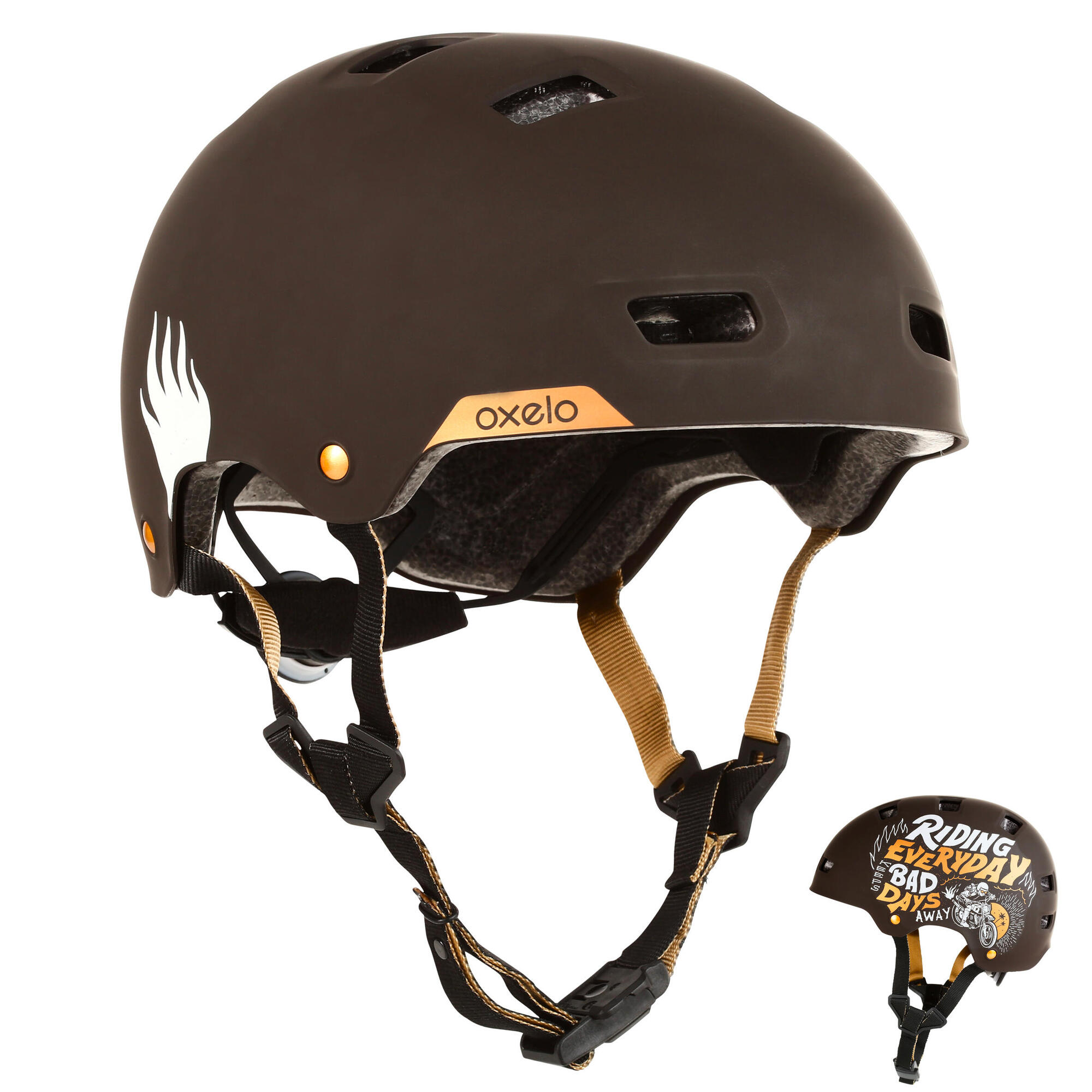 Casque roller skateboard trottinette MF540 BAD DAYS noir Casque roller skateboard trottinette MF540 BAD DAYS noir