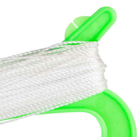 STATIC KITE HANDLE WITH LINE   -  green