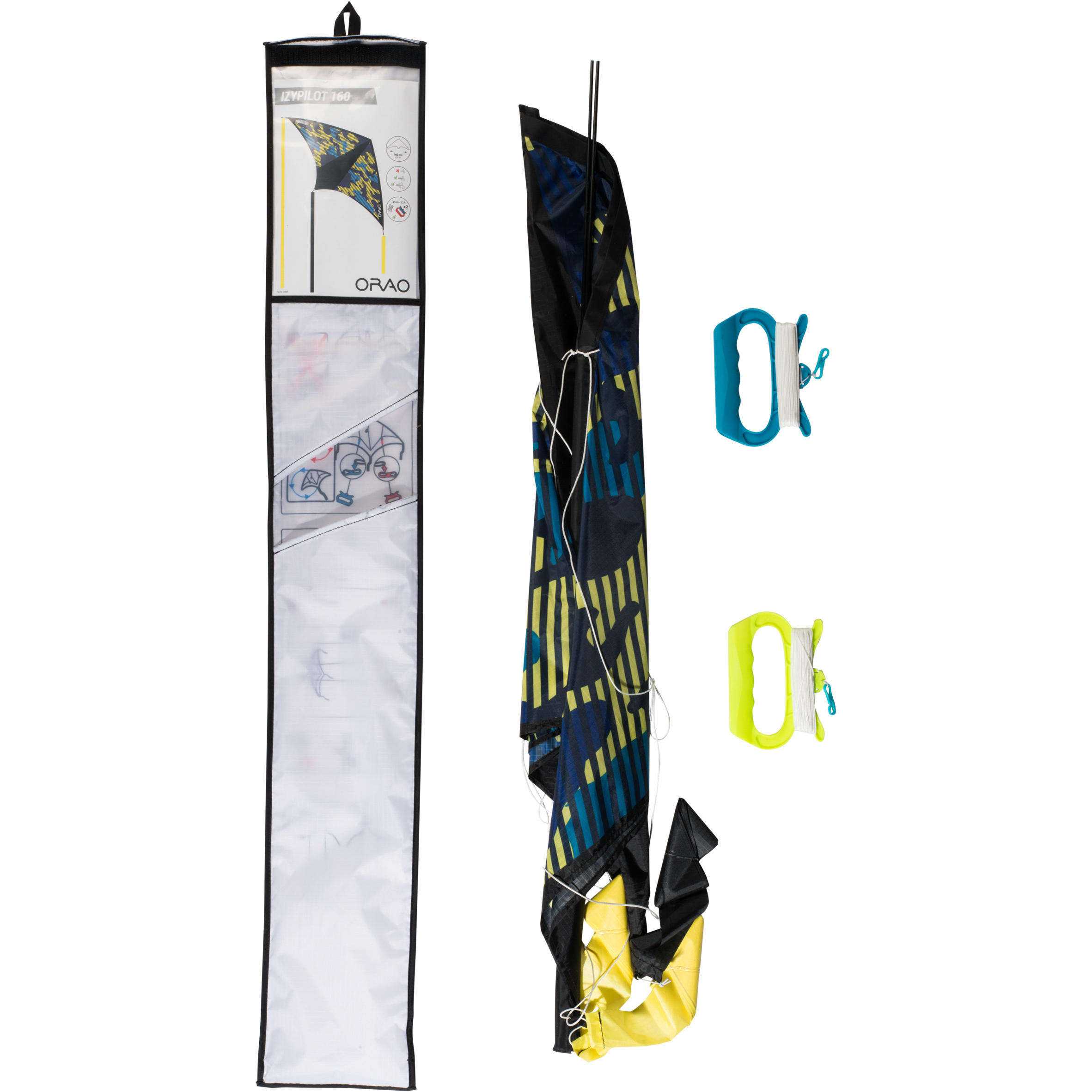 

2 in 1 Stunt and Static Kite Izypilot 160 - Yellow -  By ORAO | Decathlon
