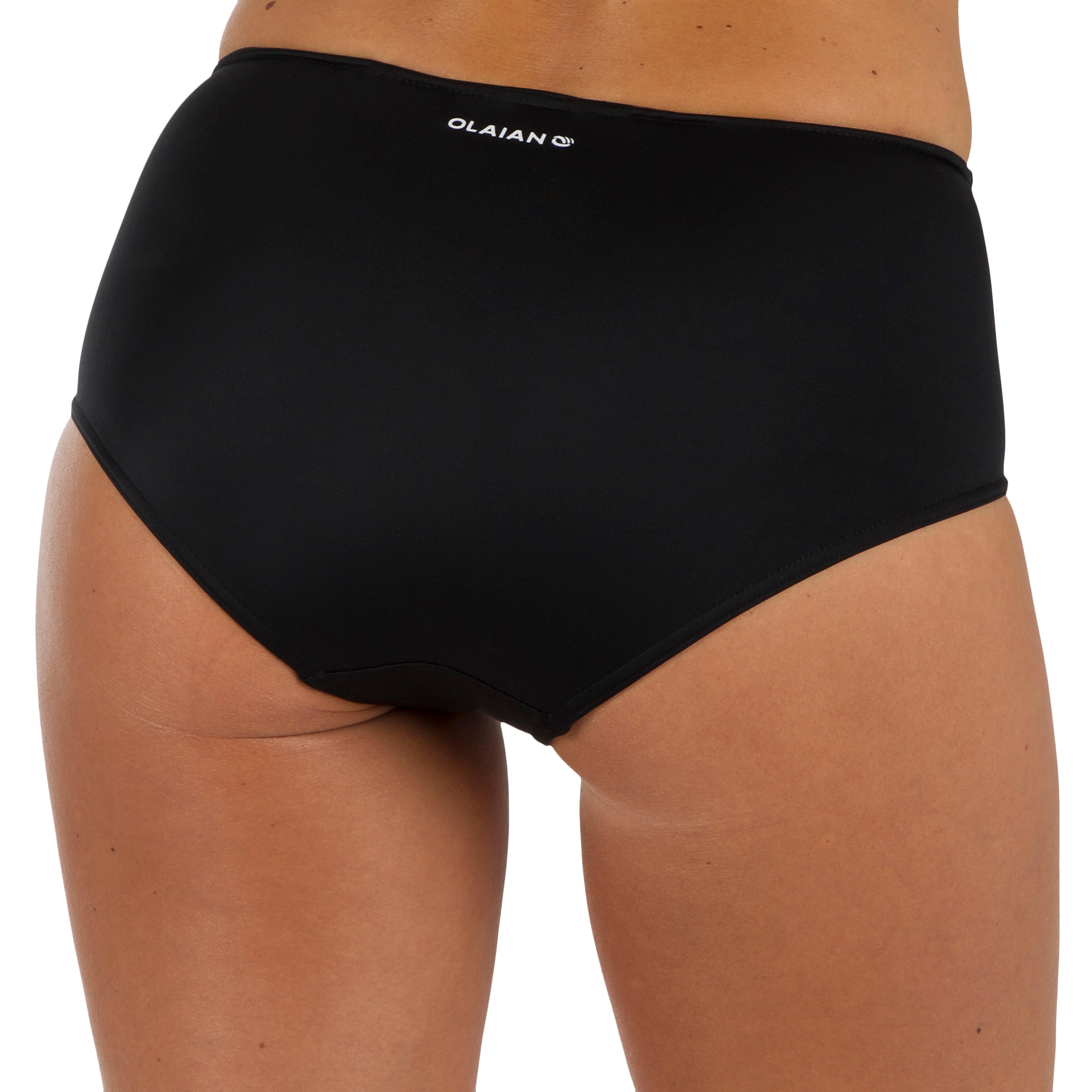 Bas de maillot de bain de surf femme taille haute ROMI NOIRE 4/13